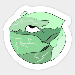 Funny cabbage Sticker
